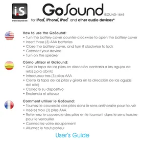Notice ISOUND GOSOUND ISOUND1646 Haut-parleur