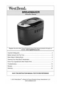 WestBend 41410 - Bread maker