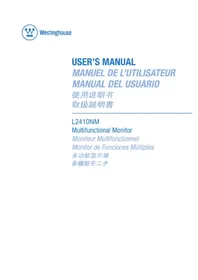 Notice WESTINGHOUSE L2410NM Monitor