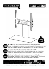 Notice AVF B402BBA Support TV