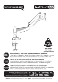 Notice AVF MRC2106A Support écran