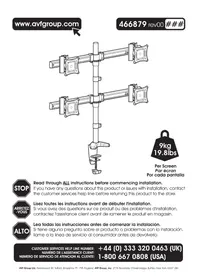 Notice AVF MRC2403A Support mural