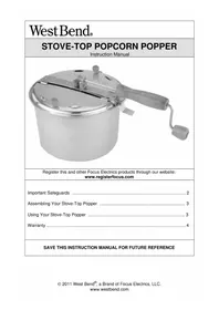 WestBend PC10651 - Popcorn machine