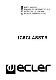 Notice Ecler IC6 CLASS TR Haut-parleur
