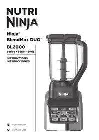 Notice NINJA BLENDMAX DUO BL2013 Blender