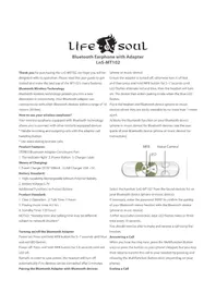 Notice Life N Soul MT102 Bouchon d'oreille