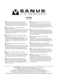 Notice SANUS VISIONMOUNT LC2A Support mural pour téléviseur