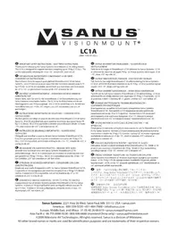 Notice SANUS VISIONMOUNT LC1A Support mural pour téléviseur