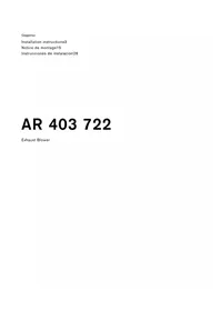 Notice GAGGENAU AR403722 Télécommande