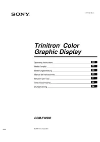 Notice SONY GDMFW900 Altri accessori per computer