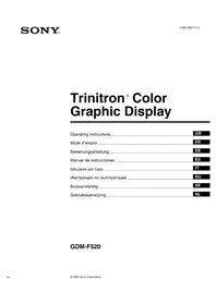 Notice SONY GDMF520 Altri accessori per computer