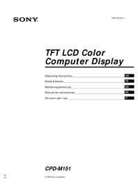 Notice SONY CPDM151 Altri accessori per computer
