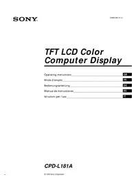 Notice SONY CPDL181A Altri accessori per computer