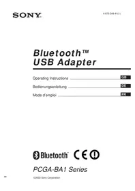 Notice SONY PCGABA1 Andere Computerzubehör