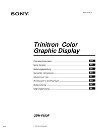 Notice SONY GDMF500R Altri accessori per computer