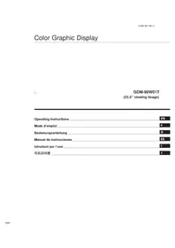 Notice SONY GDM90W01T5 Altri accessori per computer