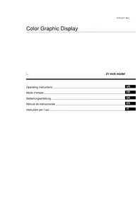 Notice SONY GDM5402 Altri accessori per computer