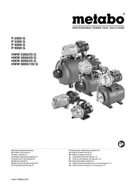 Notice METABO HWW 350025 G Pompa