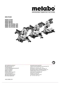 Notice METABO KS 216 M LASERCUT Sega