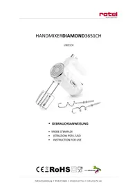 Notice ROTEL DIAMOND Mixeur plongeant