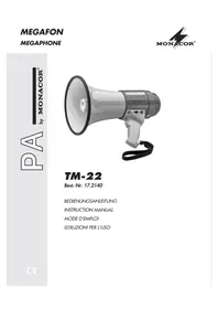 Notice Monacor TM22 Mégaphone
