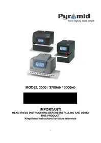 Notice Pyramid Time Systems 3500 Système de sécurité et de contrôle d'accès