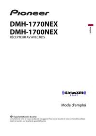 Notice PIONEER DMH1770NEX Récepteur audio-vidéo