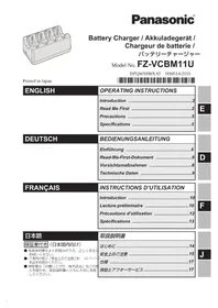 Notice PANASONIC FZVCBM11U Batterieladegerät