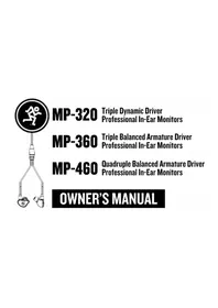 Notice MACKIE MP320 Bouchon d'oreille