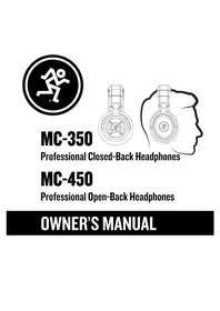 Notice MACKIE MC350 Ecouteur