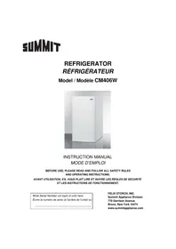 Notice Summit CM406W Réfrigérateur