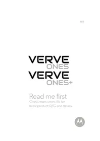 Notice UNIDEN VERVE ONES Casque audio