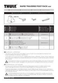 Notice THULE RAPID TRAVERSE Bagageiros