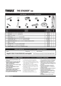 Notice THULE STACKER 830 Accessoire pour véhicule