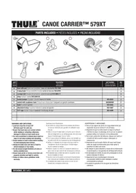 Notice THULE CANOE CARRIER 579XT Porte-bagages de toit