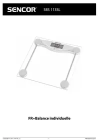Notice SENCOR SBS 113SL Balance