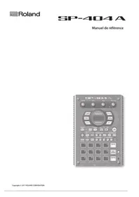 Notice ROLAND SP404A Equipement DJ