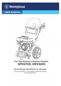 Notice WESTINGHOUSE WPX2700 Limpiador de alta presion