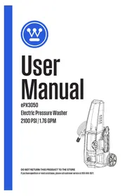 Notice WESTINGHOUSE EPX3050 Hidrolimpiadora