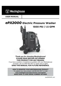 Notice WESTINGHOUSE EPX2000 Limpiador de alta presion