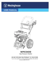 Notice WESTINGHOUSE WPX3400 Limpiador de alta presion
