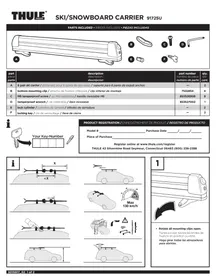 Notice THULE UNIVERSAL 91725U Porte-skis