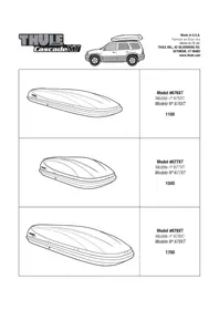 Notice THULE CASCADE XT 1700 678XT Coffre de toit