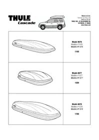 Notice THULE CASCADE 1500 677 Coffre de toit