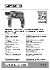 Notice PARKSIDE PSBM 1100 B1 Boremaskine