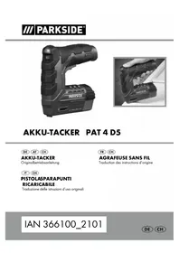 Notice PARKSIDE PAT 4 D5 Agrafeuse électrique