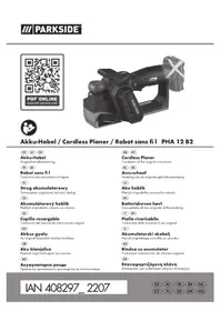 Notice PARKSIDE PHA 12 B2 Raboteuse électrique