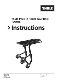 Notice THULE PACK 'N PEDAL 100016 Accessoire pour vélo