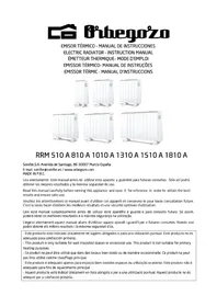 Notice Orbegozo RRM 510 Radiateur électrique