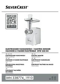 Notice SILVERCREST SFW 350 D4 Mlýnek na maso